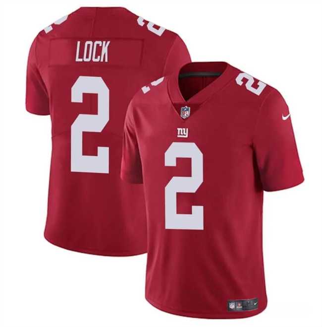 Men & Women & Youth New York Giants #2 Drew Lock Red Vapor Untouchable Limited Football Stitched Jersey->->NFL Jersey